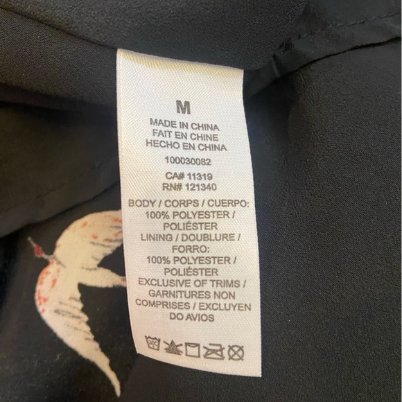 DYNAMITE Swallow Print Fit & Flare Mini Dress – Medium, Square Neck, EUC - Picture 5 of 8